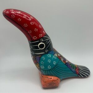Colorful Ceramic Toucan Bird Figurine